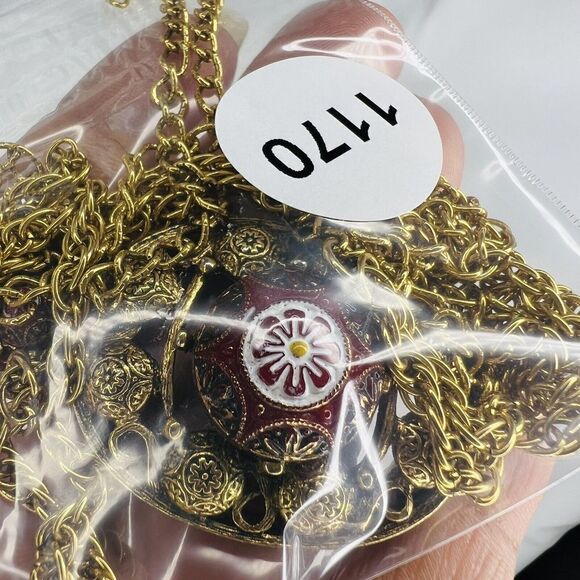 Vintage Juliana for Celebrity NY Moraccan Matrix Double Gold Chain Necklace 1170 - Picture 5 of 5